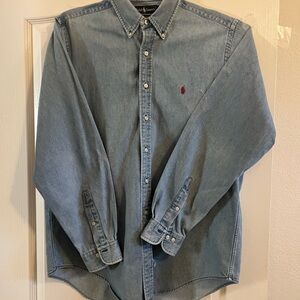RClassic Denim Button-Down Shirt